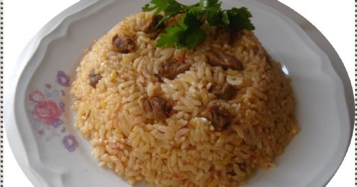 Etli Domatesli Pirinç Pilavı